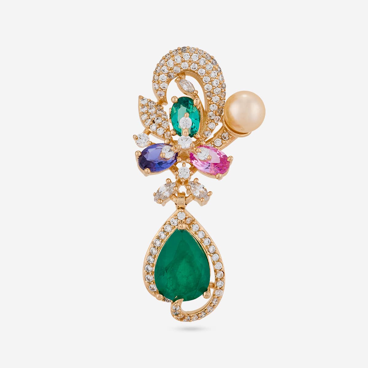 Zircon Pendant Set Zircon Pendant Earring 200314