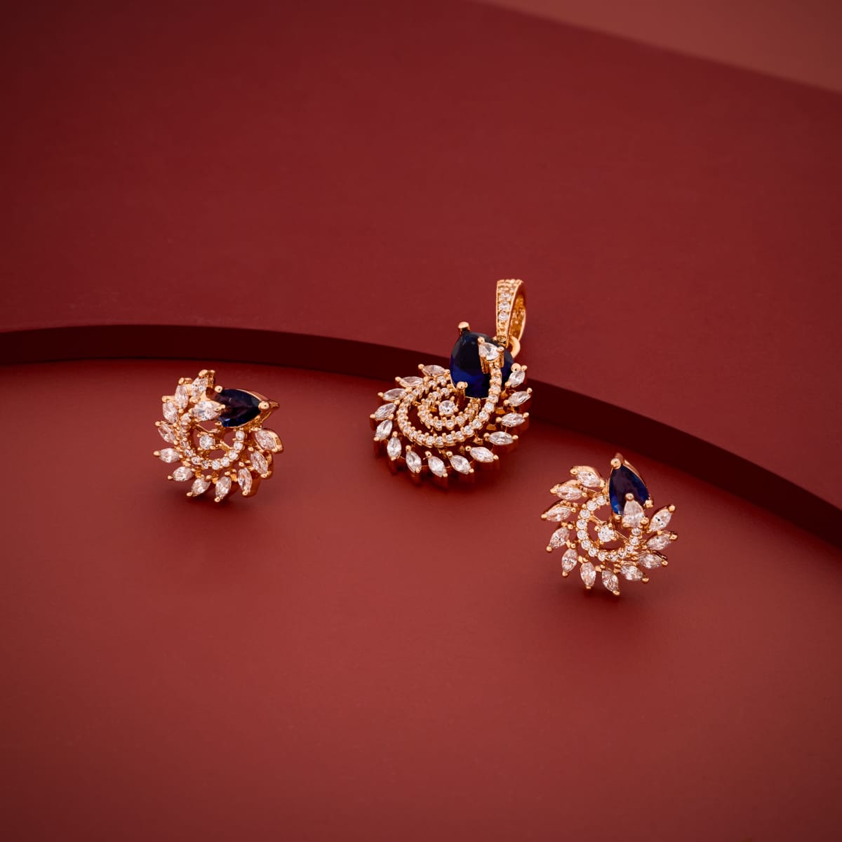 Zircon Pendant Set Zircon Pendant Earring 200539