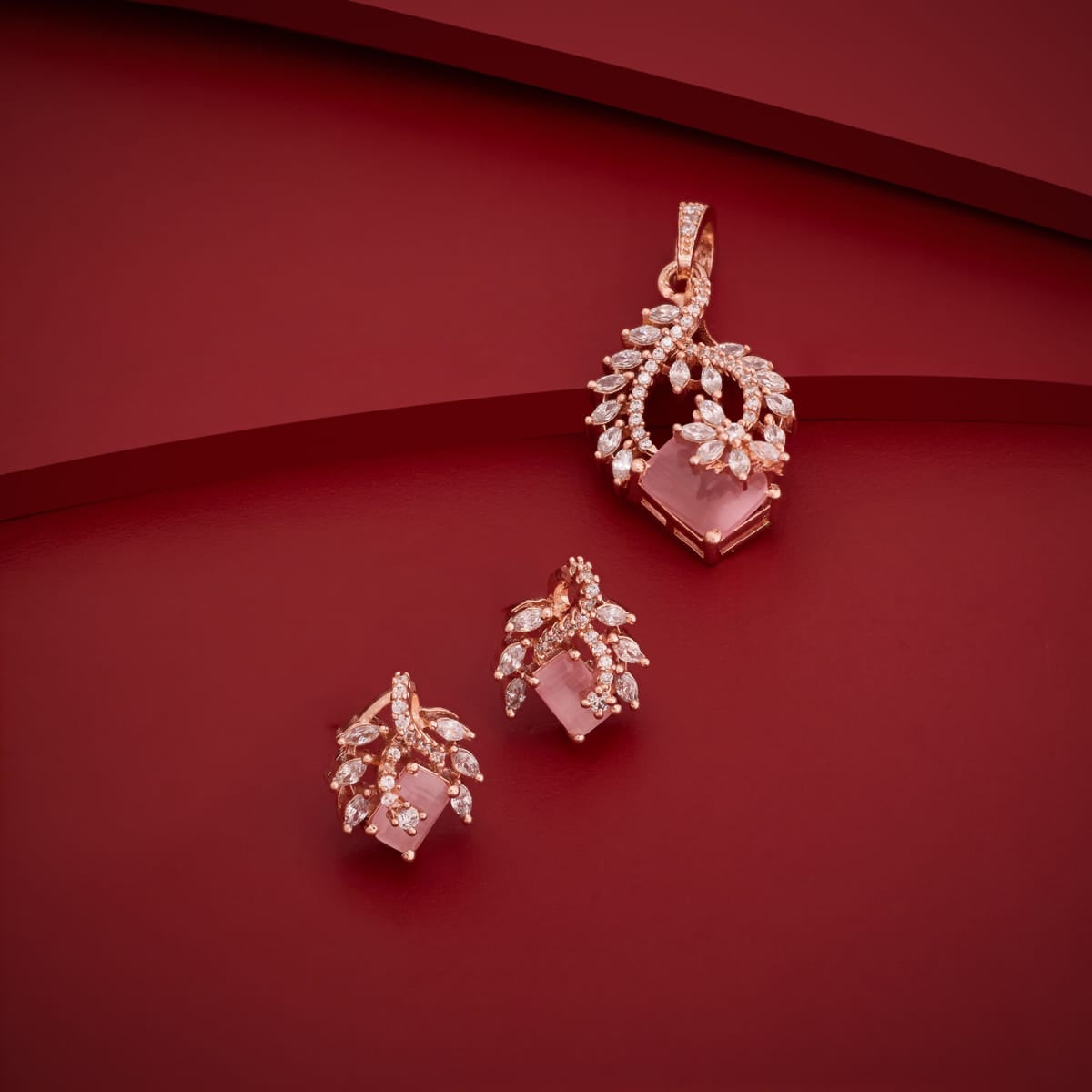 Zircon Pendant Set Zircon Pendant Earring 200540