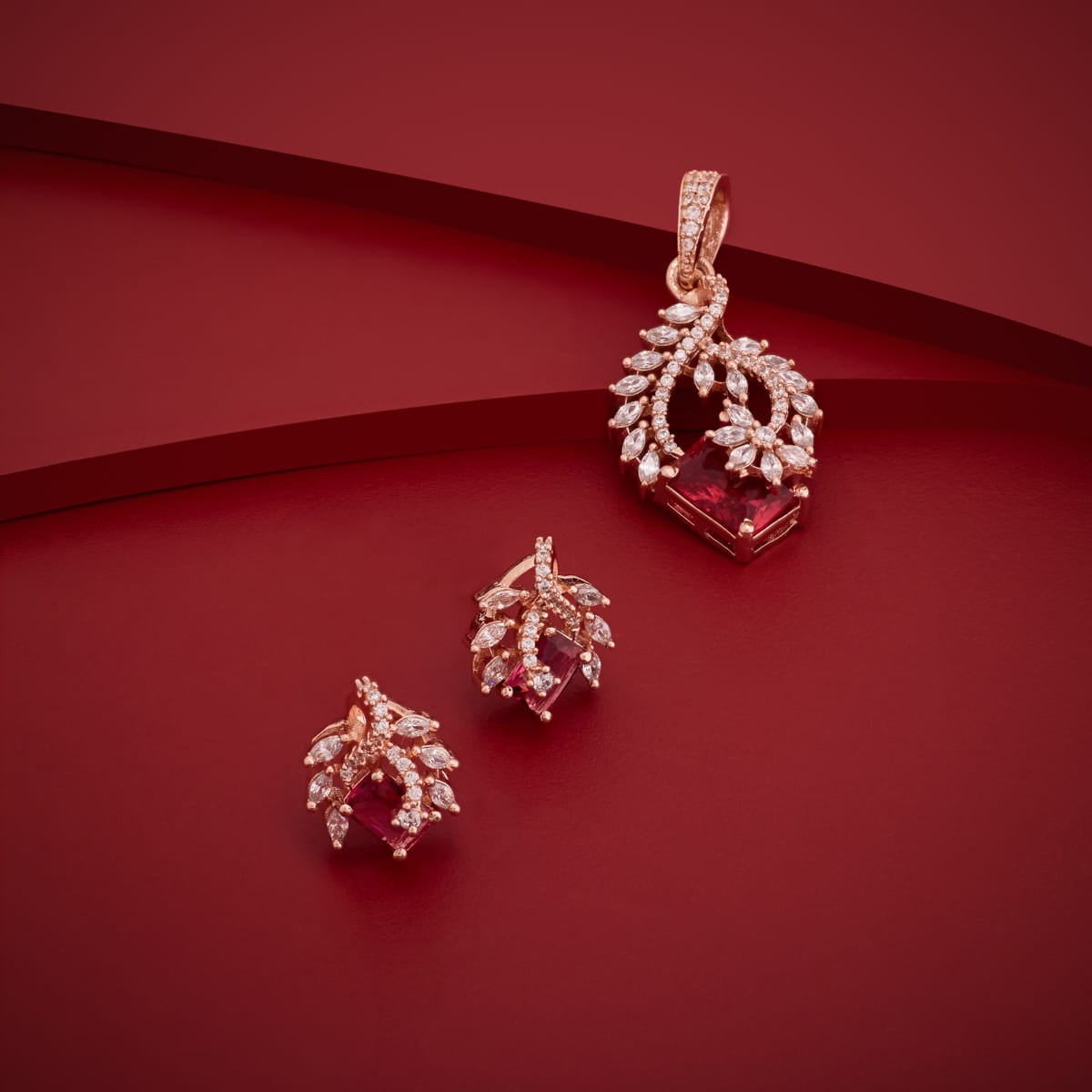 Zircon Pendant Set Zircon Pendant Earring 200540