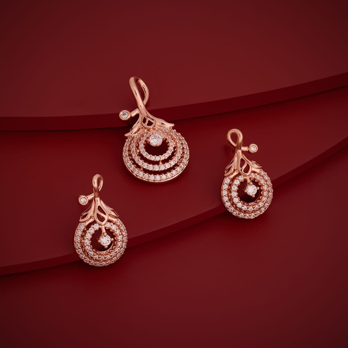 Zircon Pendant Set Zircon Pendant Earring 201398