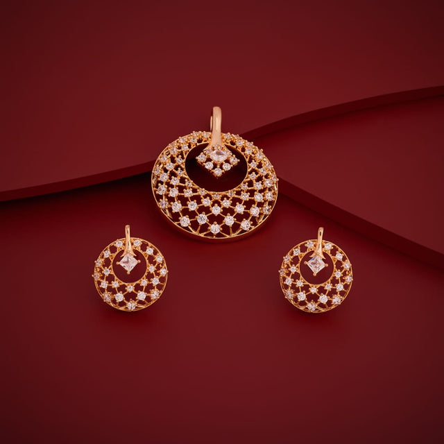 Zircon Pendant Set Zircon Pendant Earring 201399