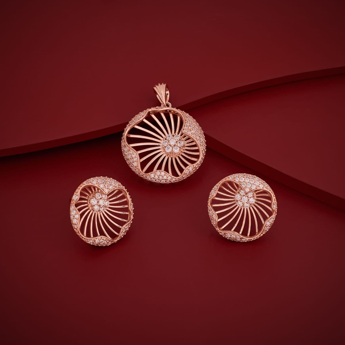 Zircon Pendant Set Zircon Pendant Earring 201401