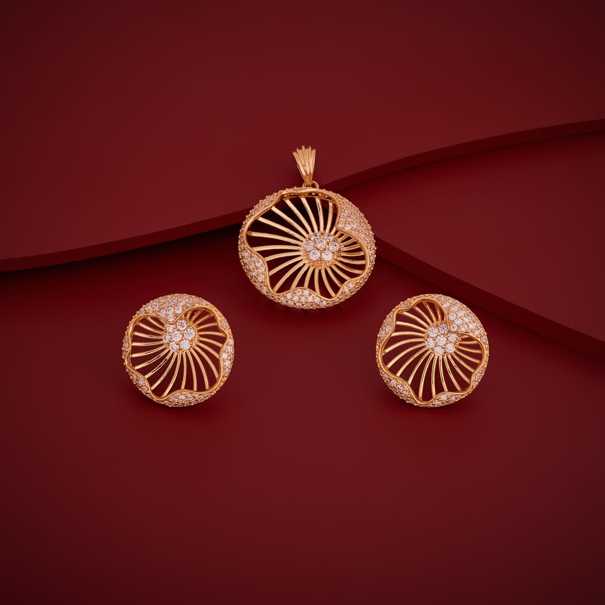 Zircon Pendant Set Zircon Pendant Earring 201401
