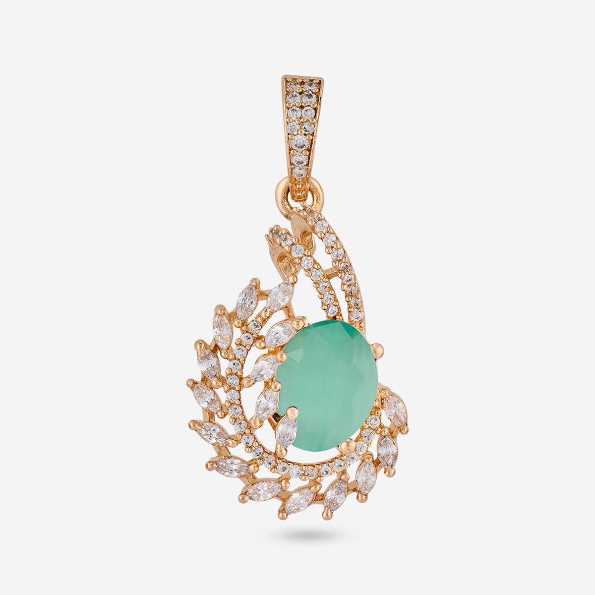 Zircon Pendant Set Zircon Pendant Earring 202363