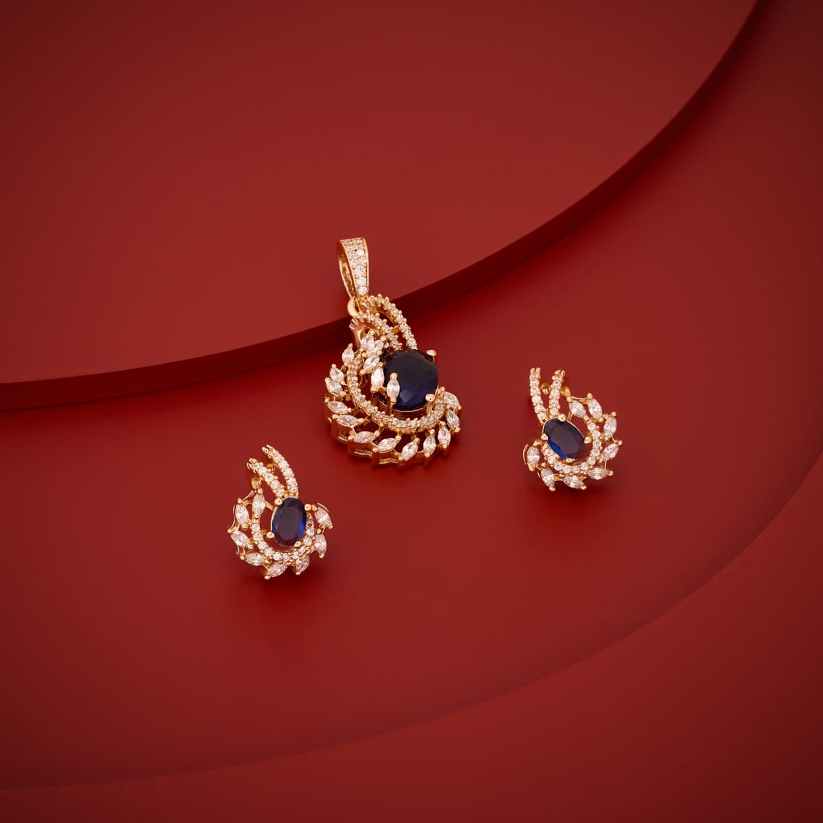 Zircon Pendant Set Zircon Pendant Earring 202363