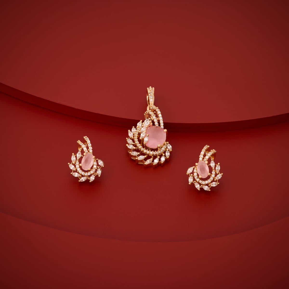 Zircon Pendant Set Zircon Pendant Earring 202363