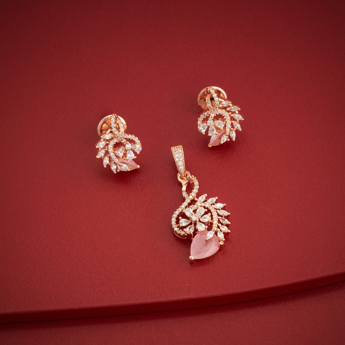Zircon Pendant Set Zircon Pendant Earring 202364