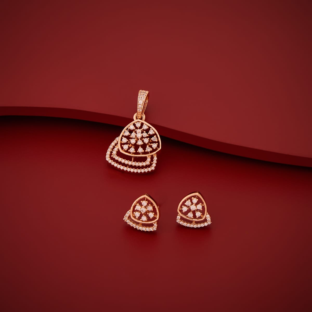 Zircon Pendant Set Zircon Pendant Earring 202366