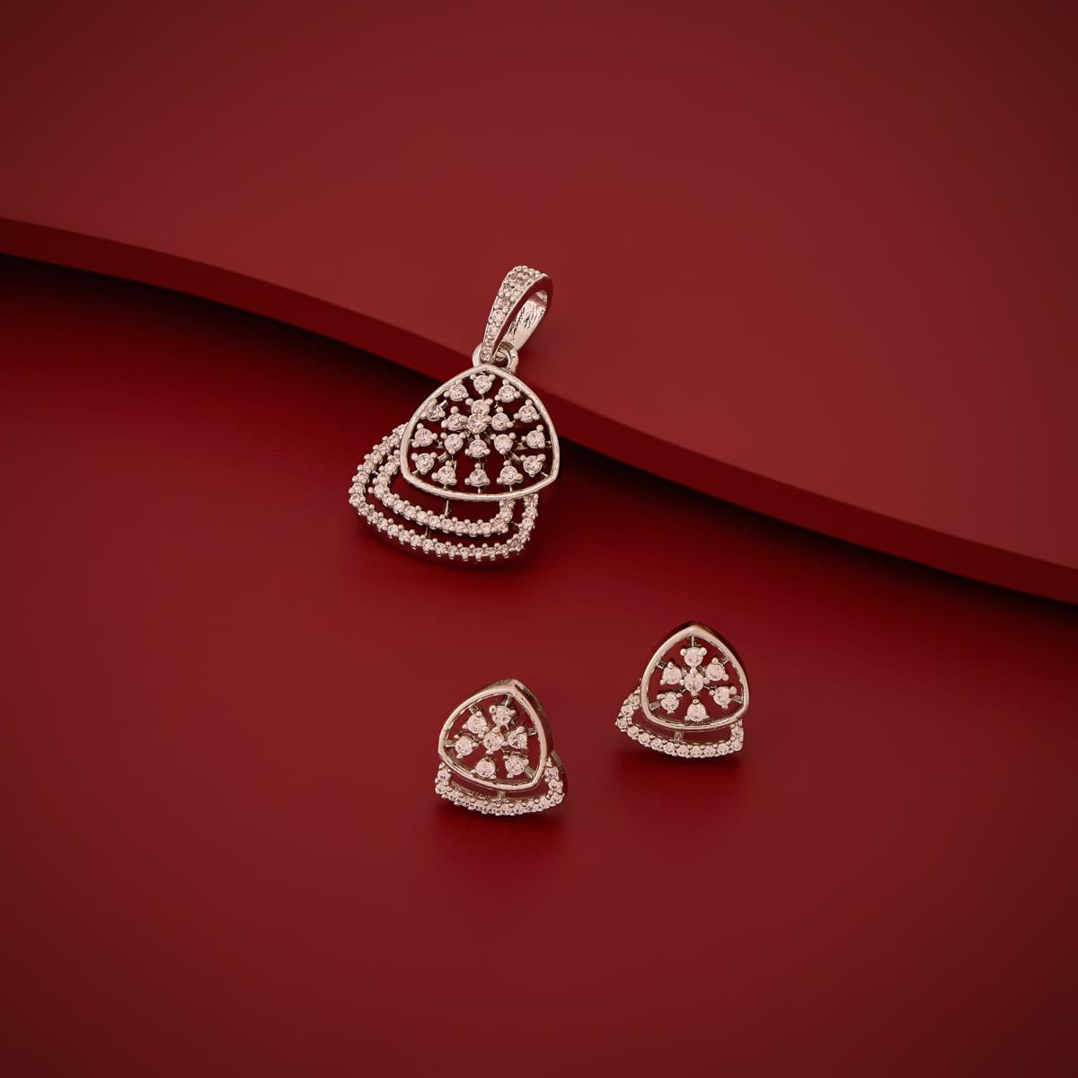 Zircon Pendant Set Zircon Pendant Earring 202366