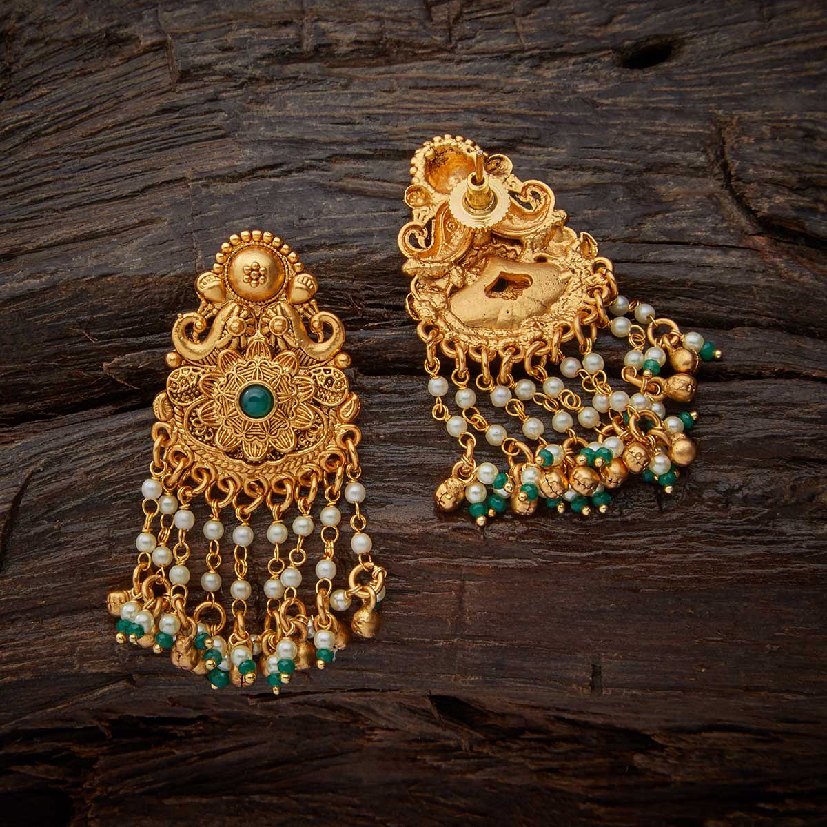 Gold-Plated Traditional Antique Earring – Ruby Jewellers