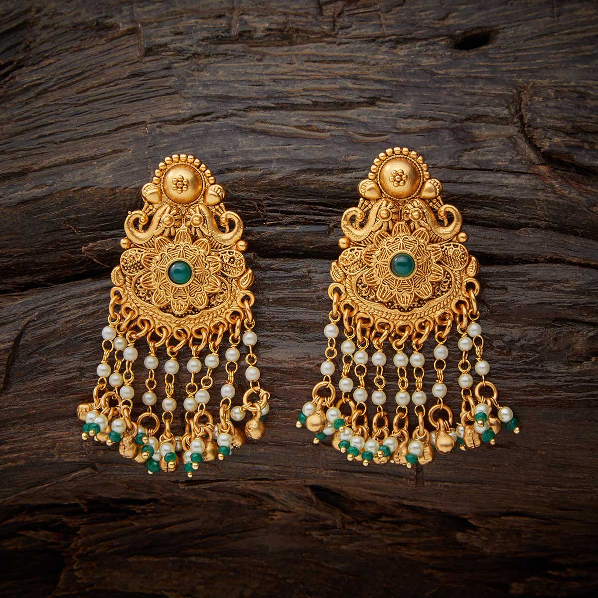 Kushal's Fashion Jewellery Gold Toned Red Kundan Necklace Set - Absolutely  Desi