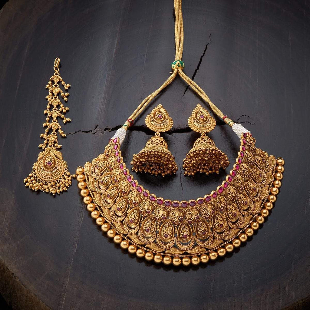 Kushal's Fashion Jewellery Antique Necklace 142066
