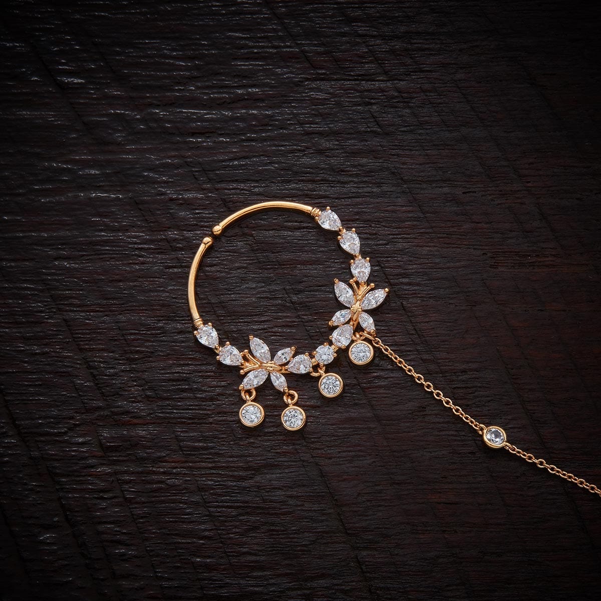 Kushal's Fashion Jewellery Zircon Nath 134650